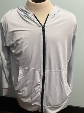 Real Essentials XXL Light Teal Zip Up Sweatshirt